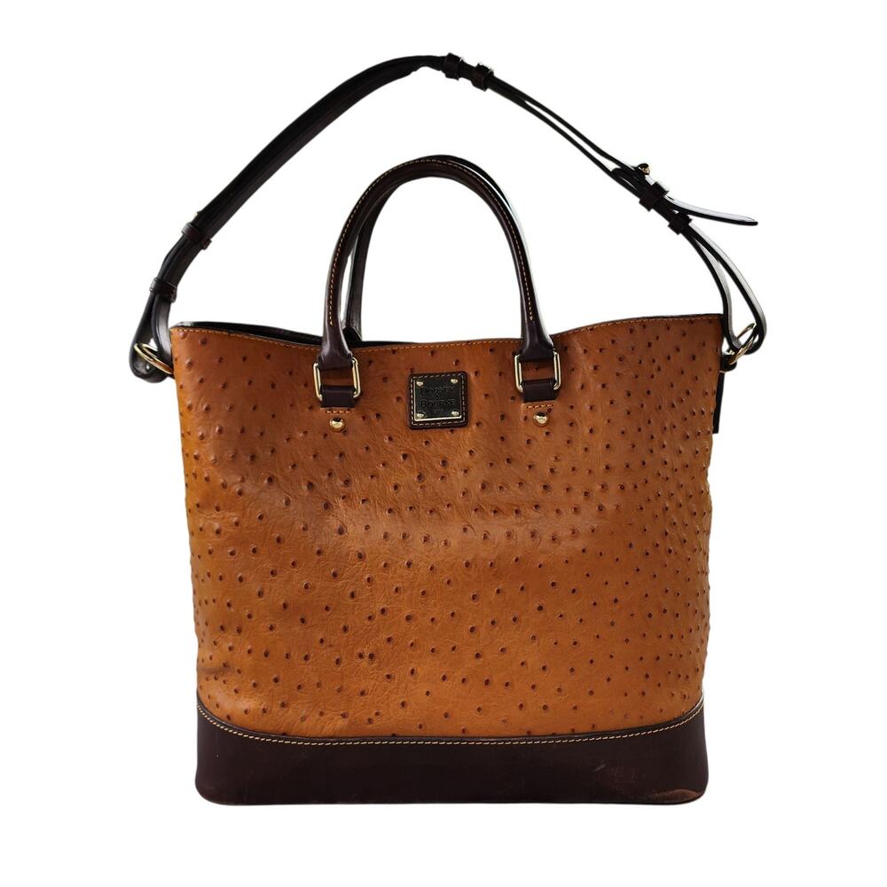 Dooney & Bourke Ostrich Exotic Leather Lexington Shopper Tote Bag - Picture 12 of 12